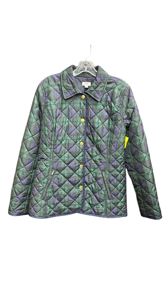 Coat Puffer & Quilted By Crown And Ivy In Blue & Green, Size: M