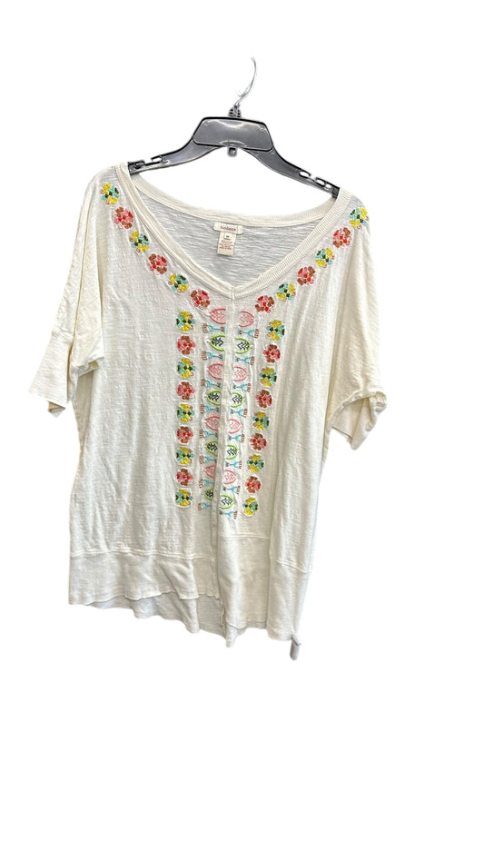 Top Short Sleeve By Sundance In Floral Print, Size: M