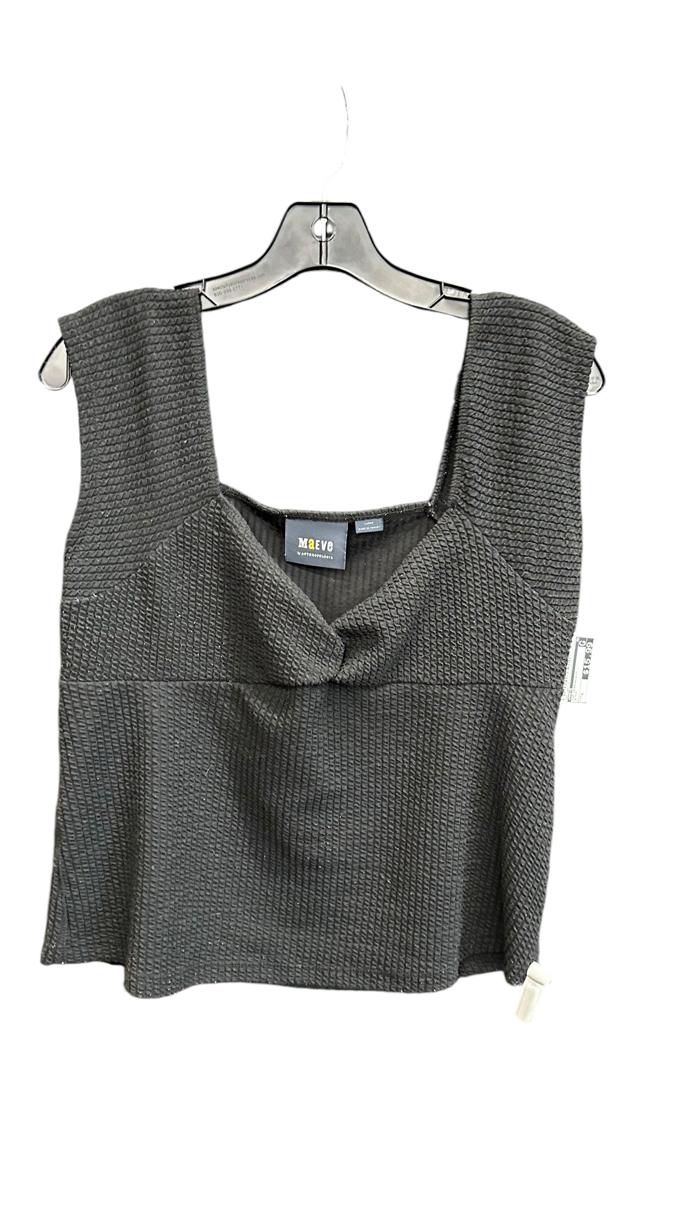 Top Sleeveless By Maeve In Black, Size: L