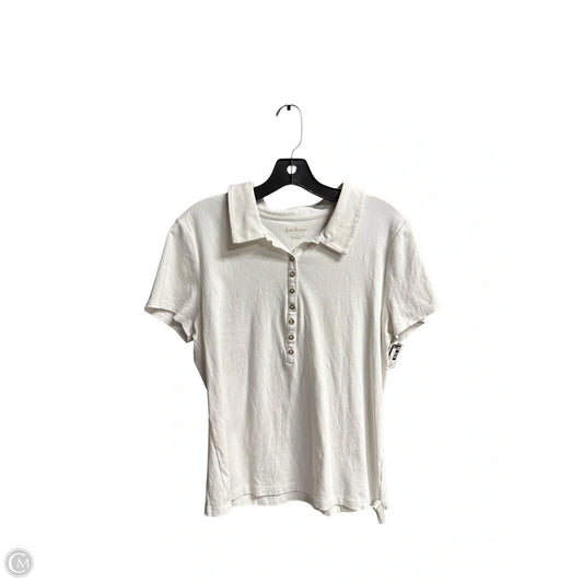 Top Short Sleeve Designer By Lilly Pulitzer In White, Size: Xl