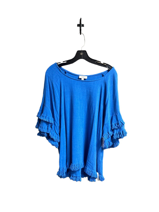 Blue Top Short Sleeve Umgee, Size M