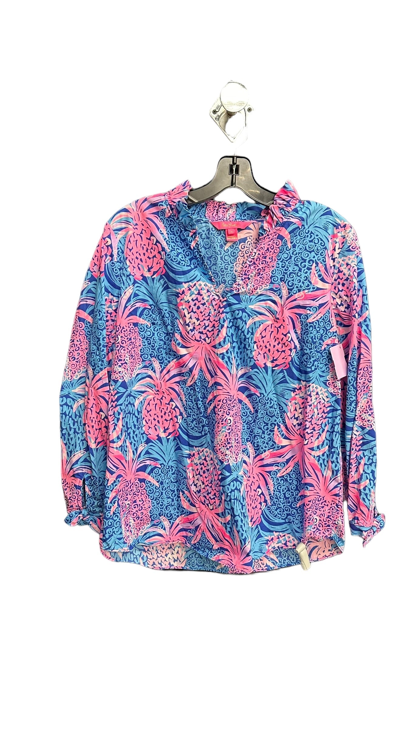 Blue & Pink Top Long Sleeve Lilly Pulitzer, Size M