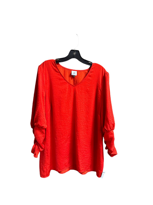 Top Long Sleeve By Cabi In Red, Size: L