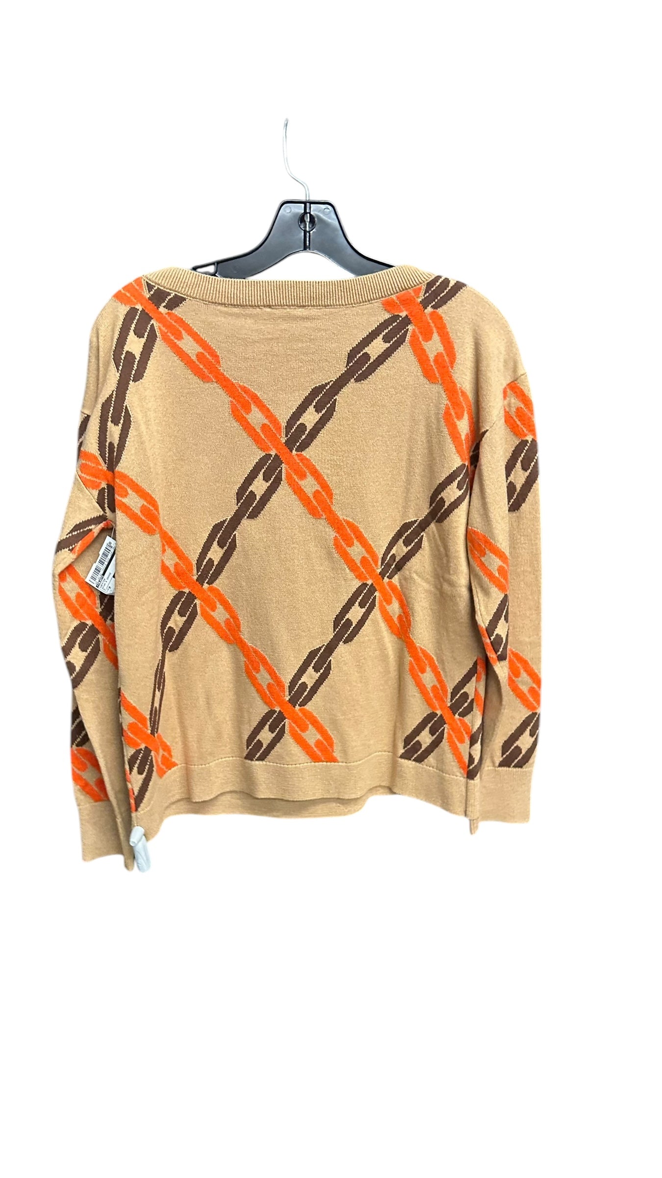 Sweater By Talbots In Brown & Orange, Size: M