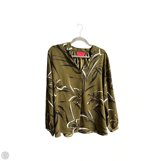 Top Long Sleeve By Jennifer Lopez In Green, Size: Xl