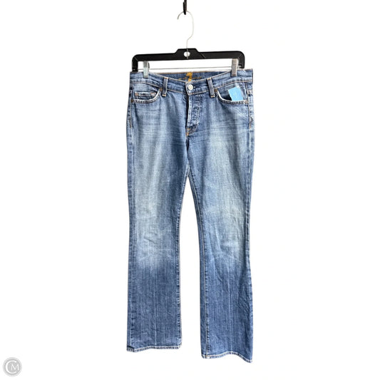 Jeans Boot Cut By 7 For All Mankind In Blue Denim, Size: 4