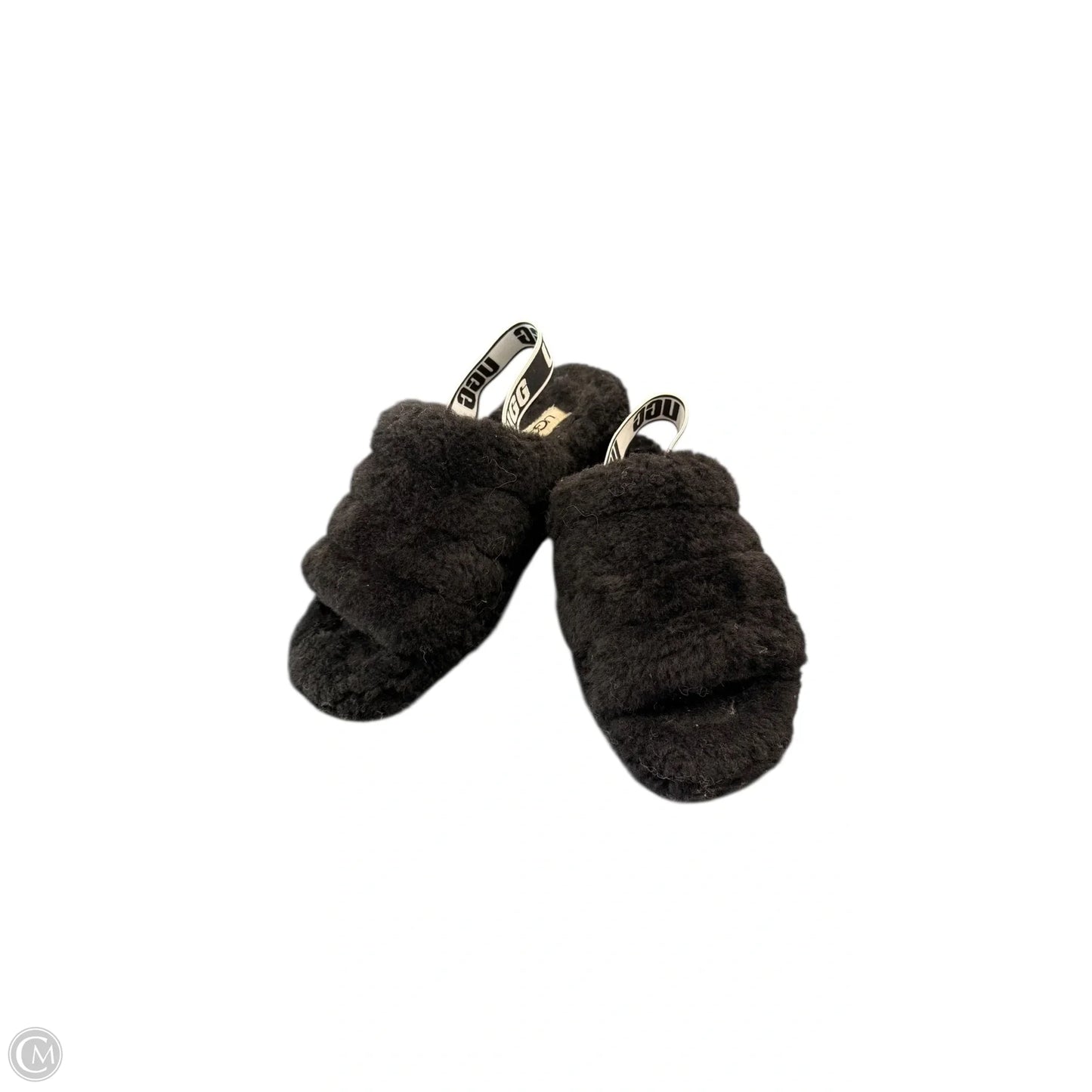 Slippers Designer By Ugg In Black, Size: 7