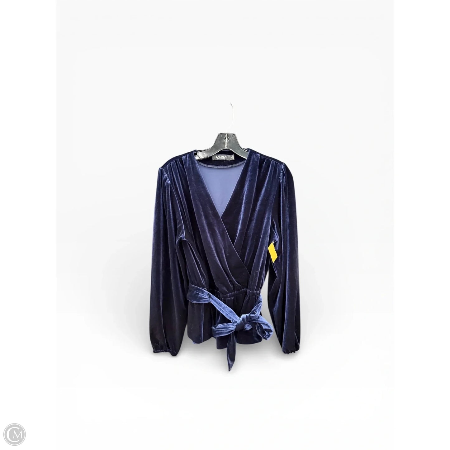 Top Long Sleeve By Lauren By Ralph Lauren In Blue, Size: M
