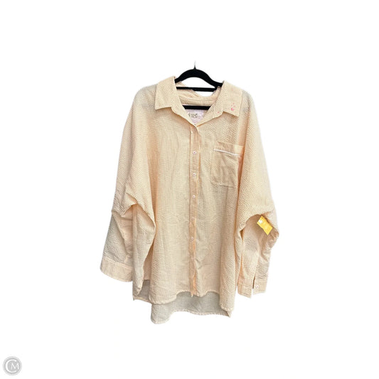 Top Long Sleeve By Free People In Orange & Pink, Size: M