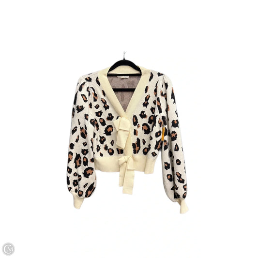 Cardigan By Entro In Leopard Print, Size: M