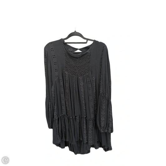 Tunic Long Sleeve By Free People In Black, Size: L