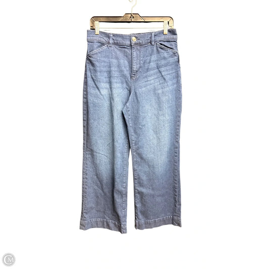 Jeans Wide Leg By Loft In Blue Denim, Size: 10