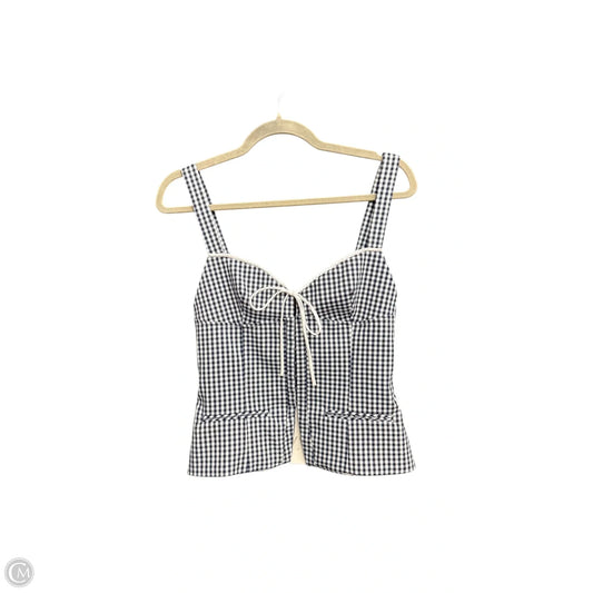 Top Sleeveless By Zara In Checkered Pattern, Size: M
