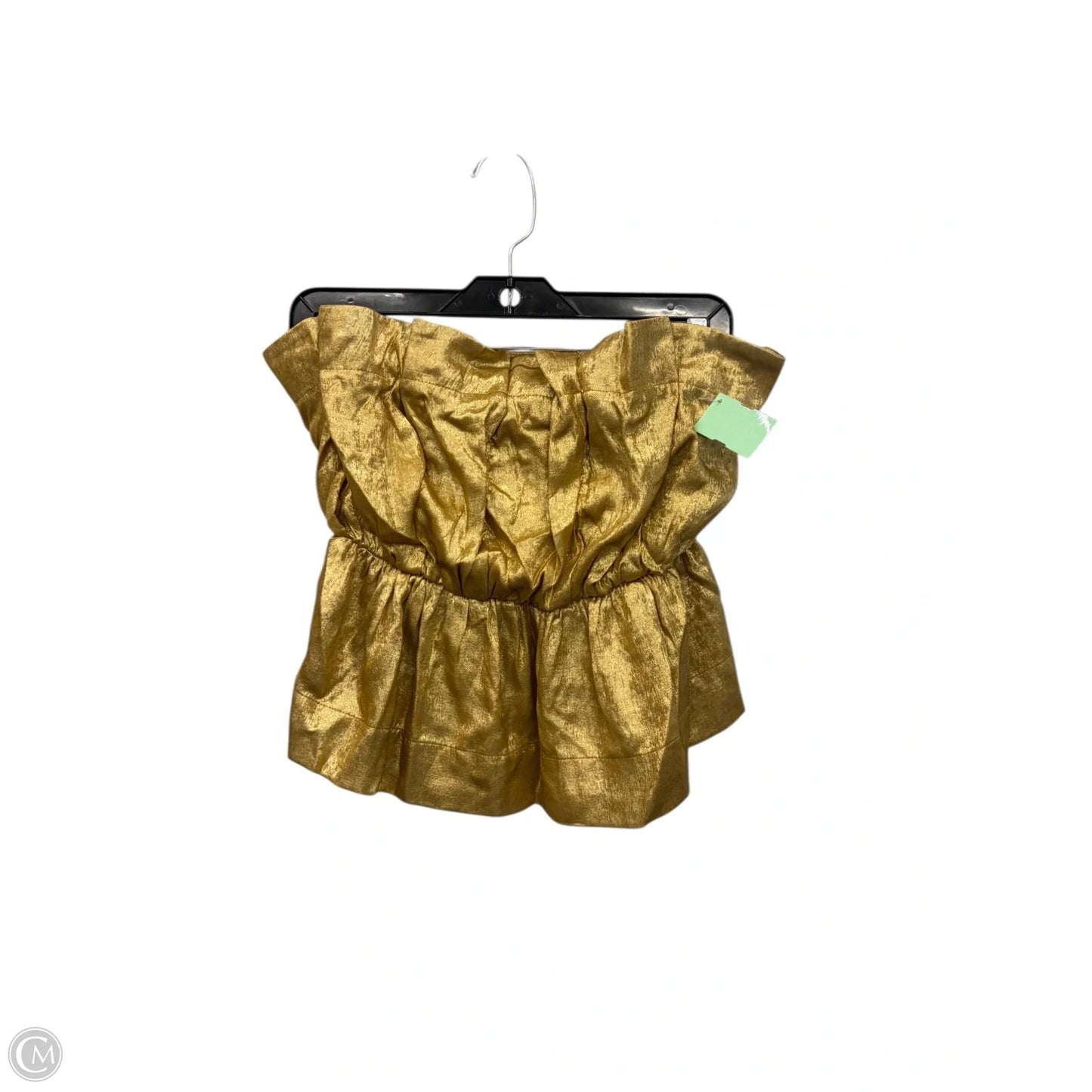Top Sleeveless By Te Verde In Gold, Size: M