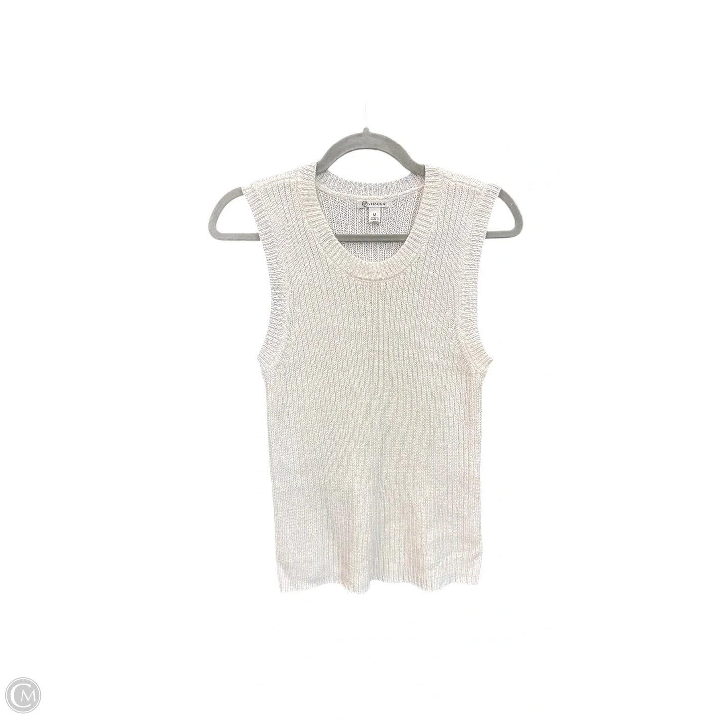 Top Sleeveless By Versona In Cream, Size: M