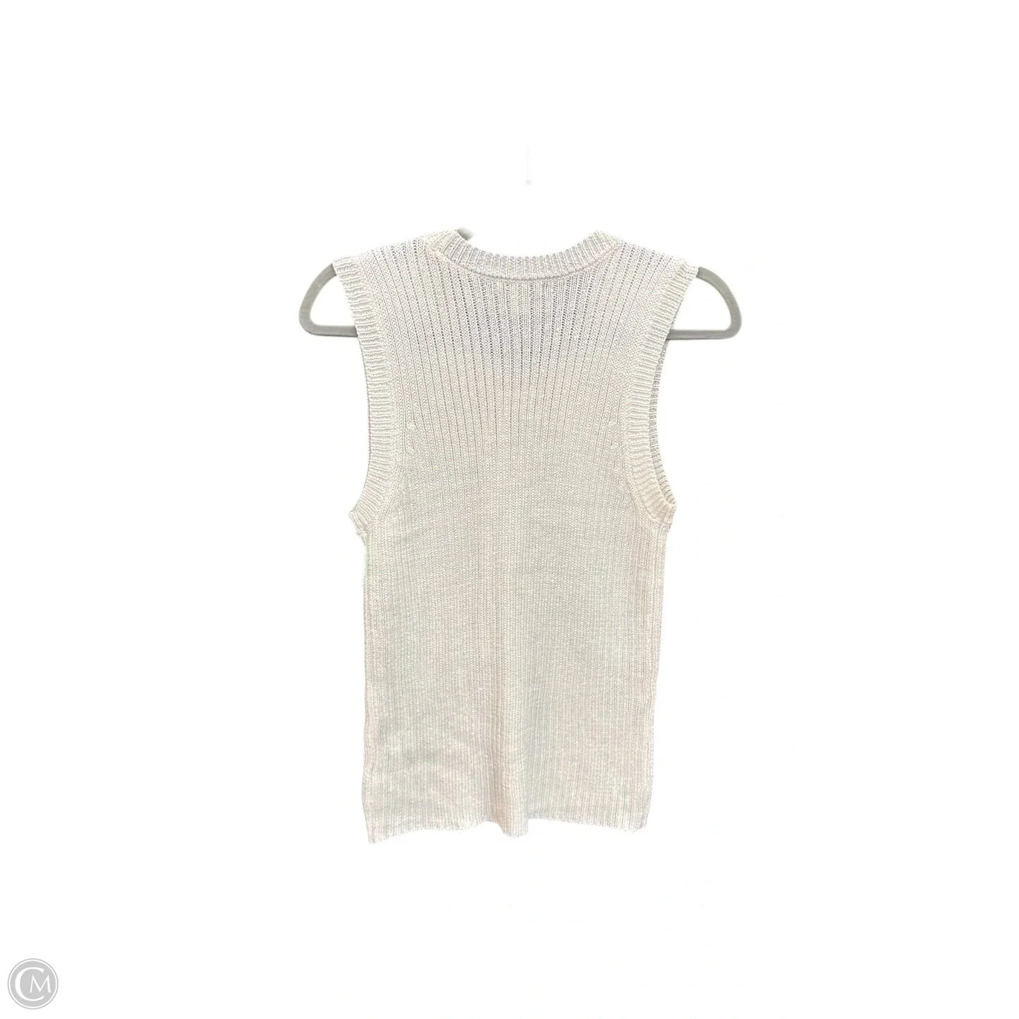 Top Sleeveless By Versona In Cream, Size: M
