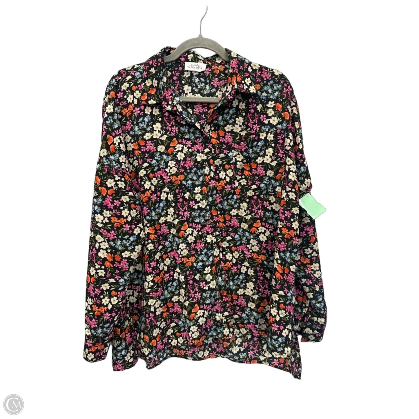 Blouse Long Sleeve By Emily Wonder In Floral Print, Size: S