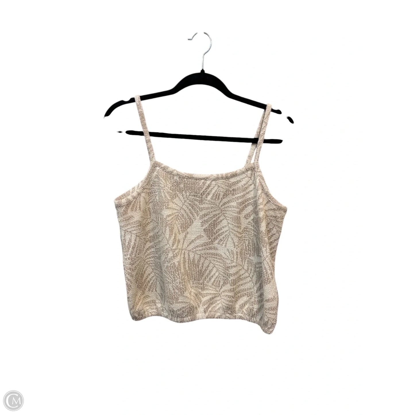 Top Sleeveless By Loft In Cream & Tan, Size: Mp