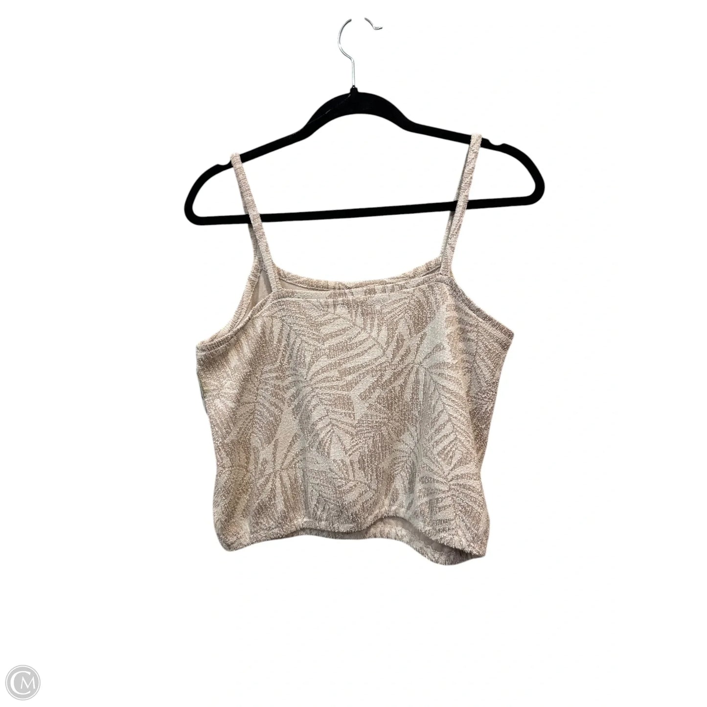 Top Sleeveless By Loft In Cream & Tan, Size: Mp