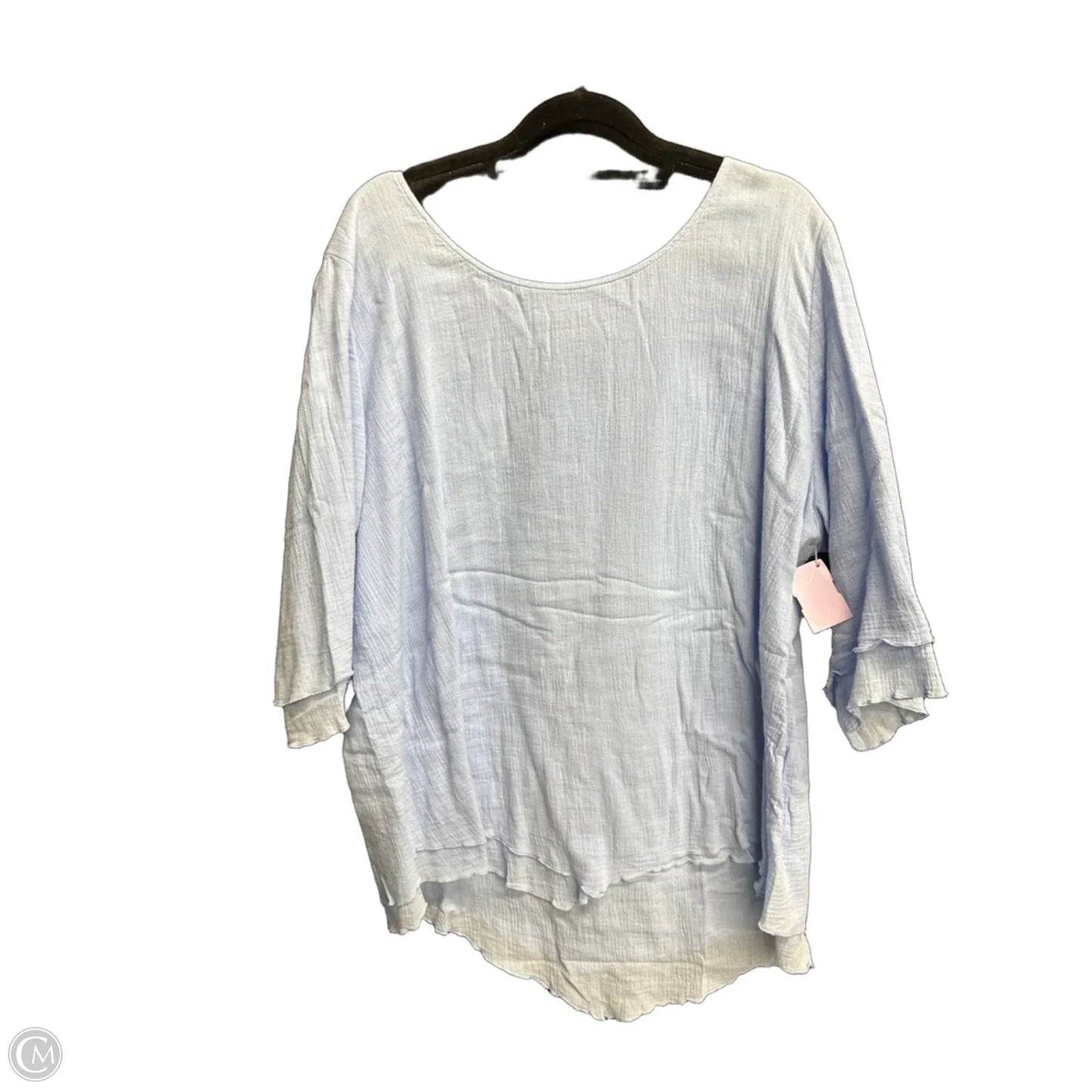 Top 3/4 Sleeve By Soft Surroundings In Blue, Size: Xl