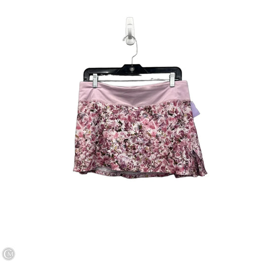Athletic Skort By Lululemon In Floral Print, Size: M