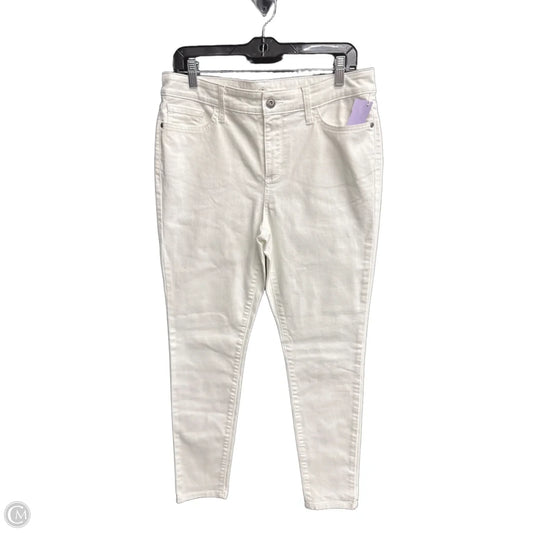 Jeans Skinny By St Johns Bay In White Denim, Size: 10