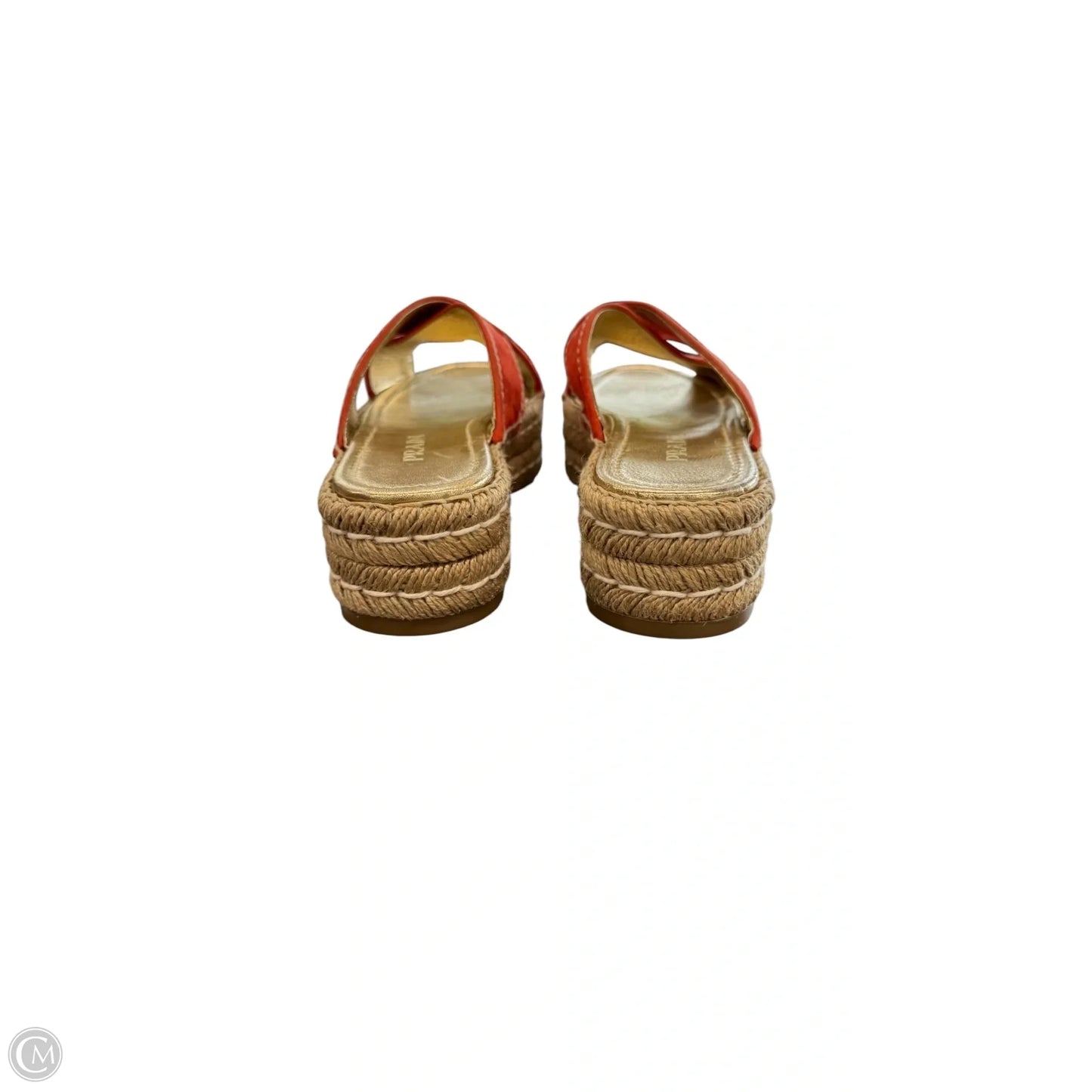 Shoes Luxury Designer By Prada In Red, Size: 9.5