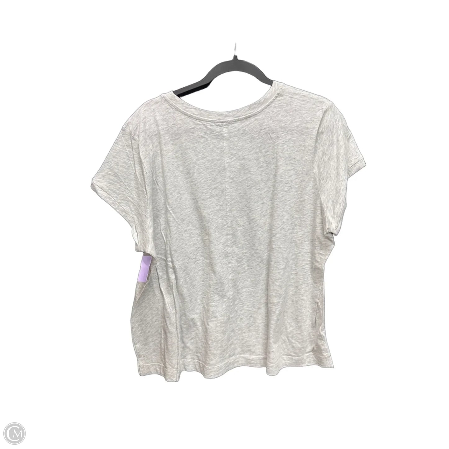 Top Short Sleeve By Loft In Grey, Size: Xl