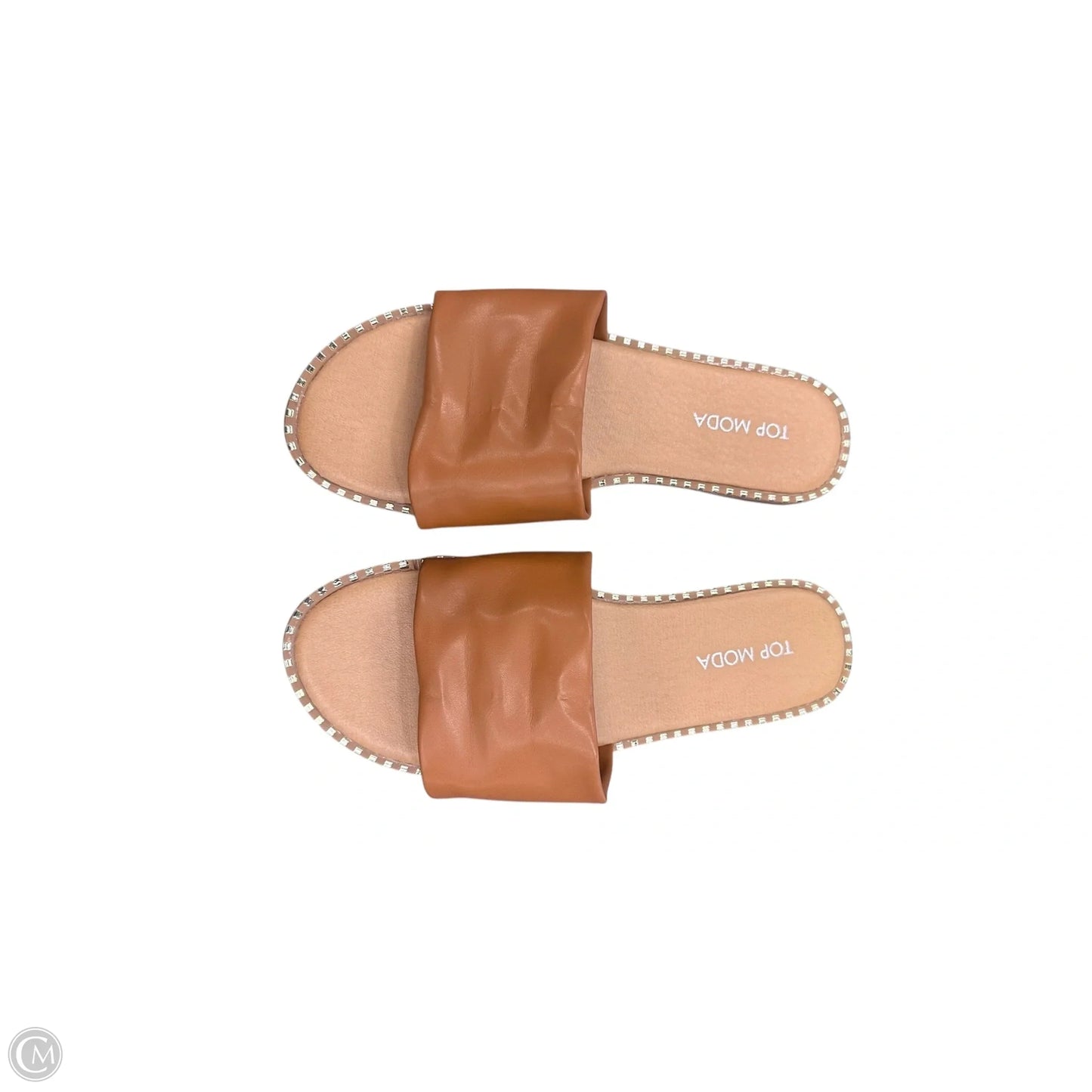 Sandals Flats By Top Moda In Brown, Size: 7