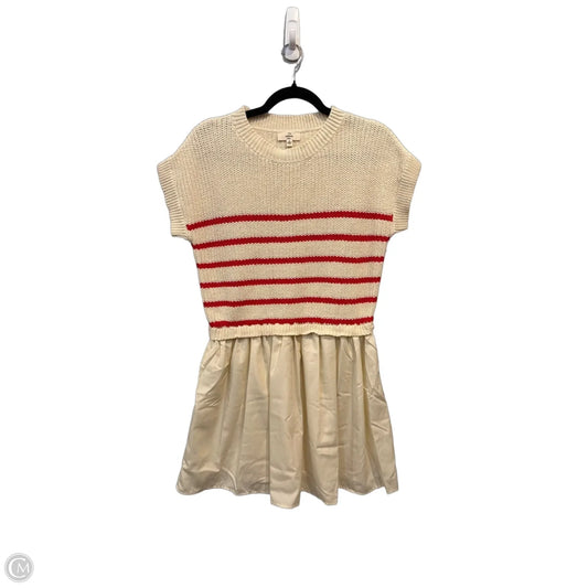Dress Casual Short By Entro In Cream & Red, Size: S