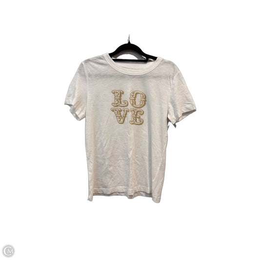 Top Short Sleeve By Loft In White, Size: S