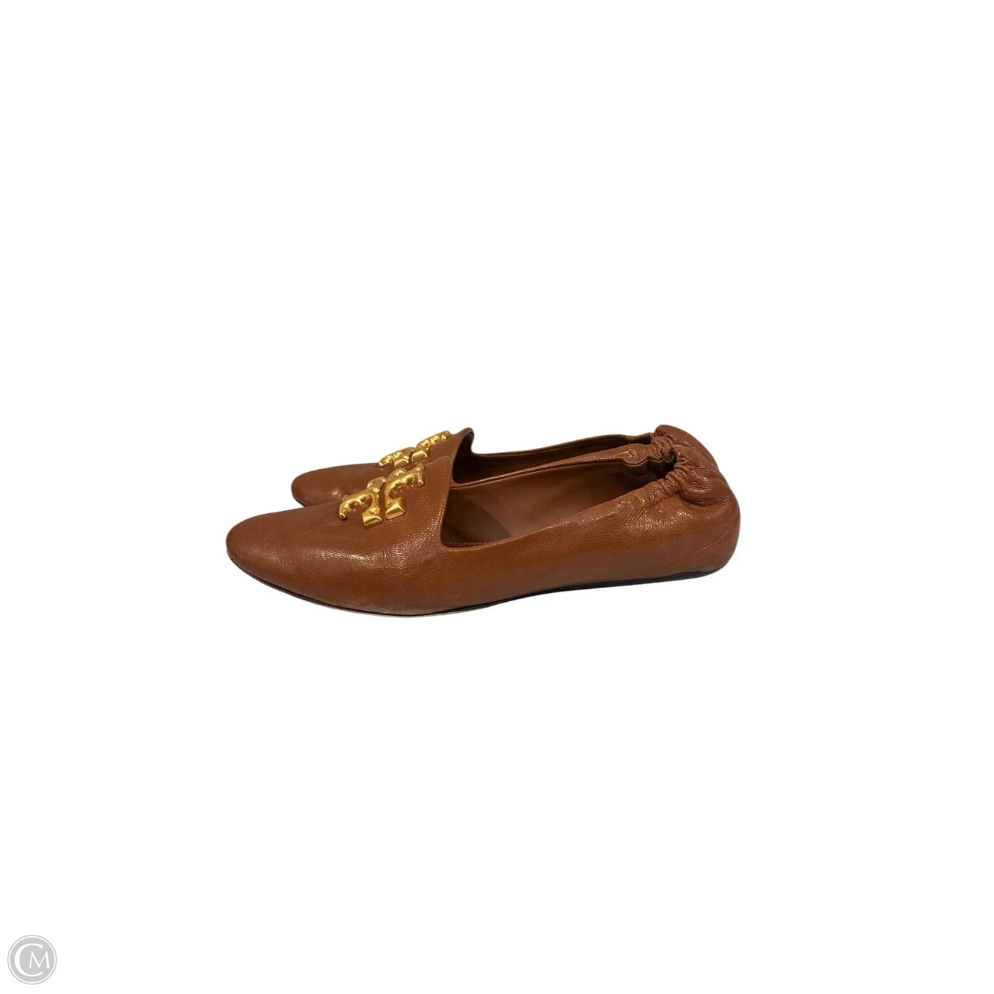 Shoes Designer By Tory Burch In Brown & Gold, Size: 11