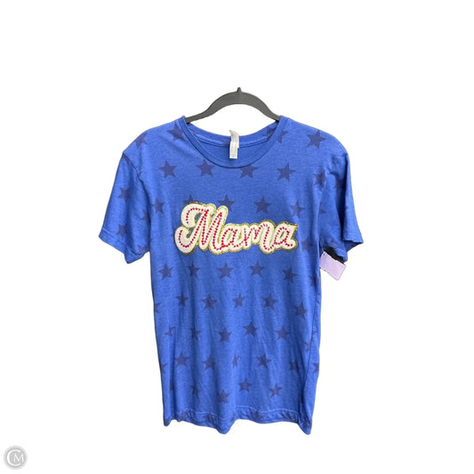 Top Short Sleeve By Bella + Canvas In Blue, Size: S