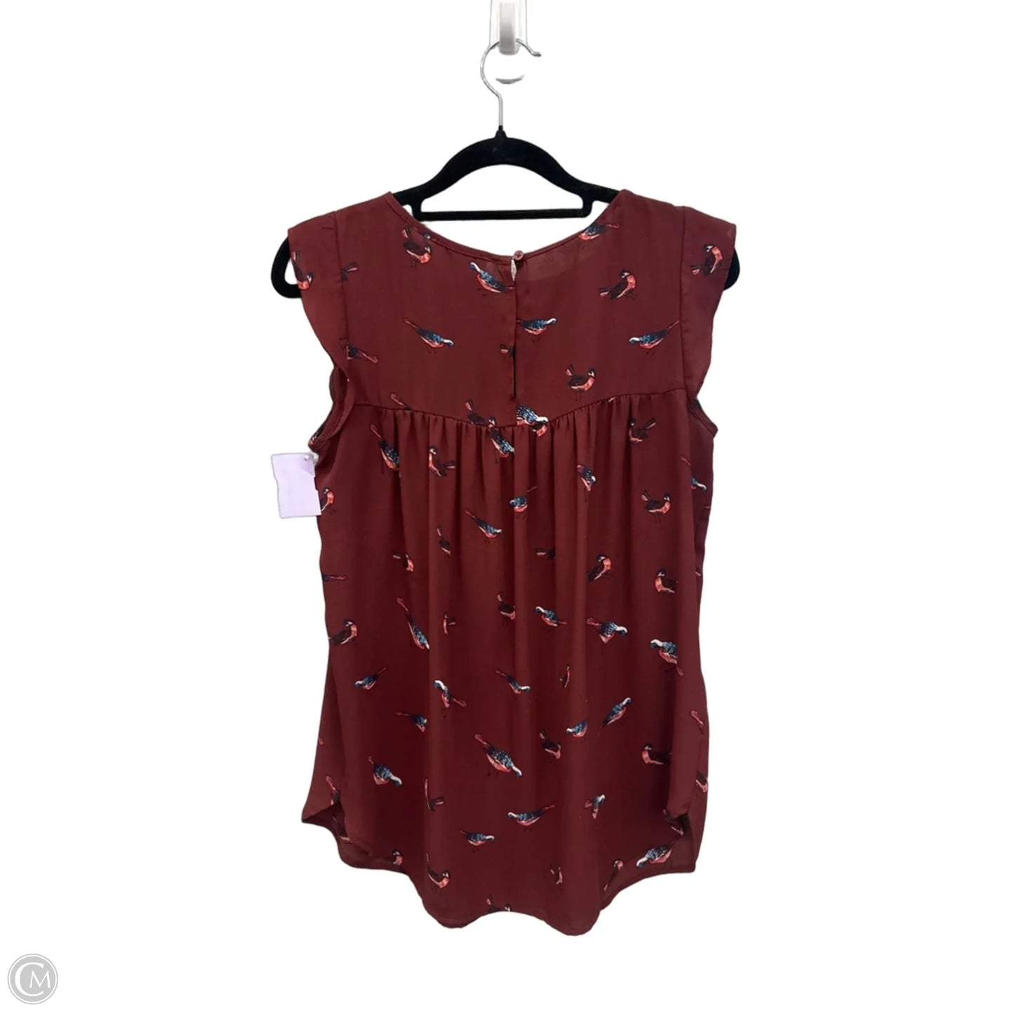 Top Sleeveless By Loft In Maroon, Size: Xs