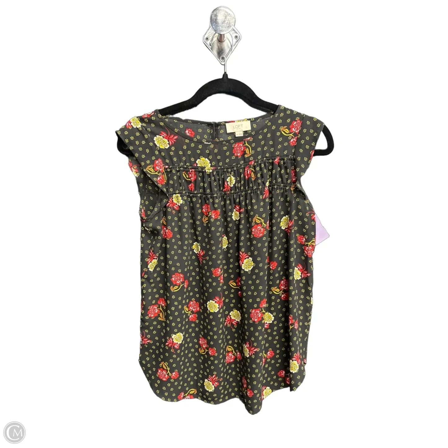 Top Sleeveless By Loft In Floral Print, Size: Xs