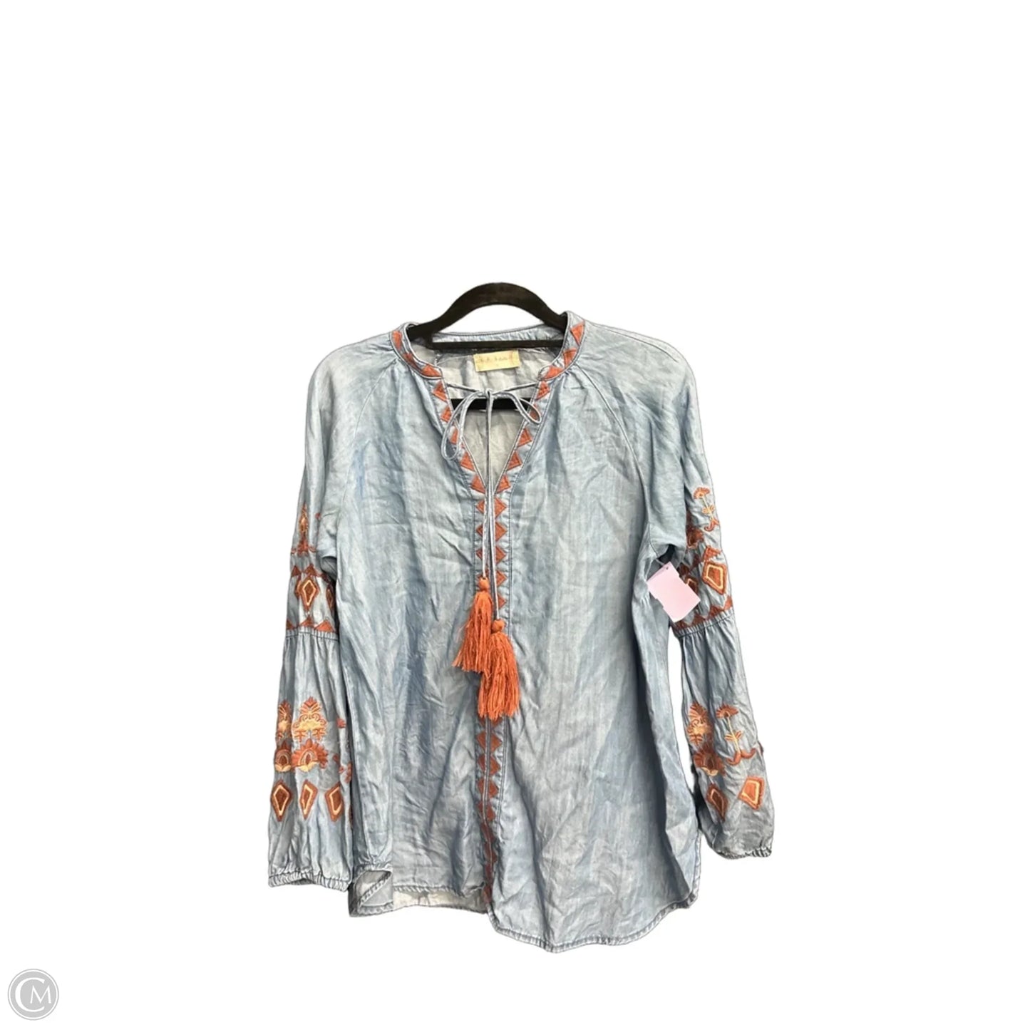 Top Long Sleeve By Altard State In Blue Denim, Size: S