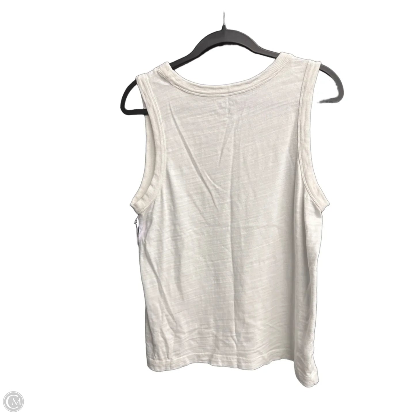 Top Sleeveless By Loft In White, Size: L