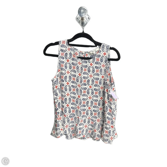 Top Sleeveless By Madewell In Blue & Red & White, Size: S
