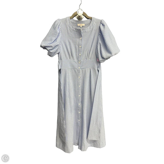Dress Casual Maxi By Ces Femme In Blue & White, Size: S