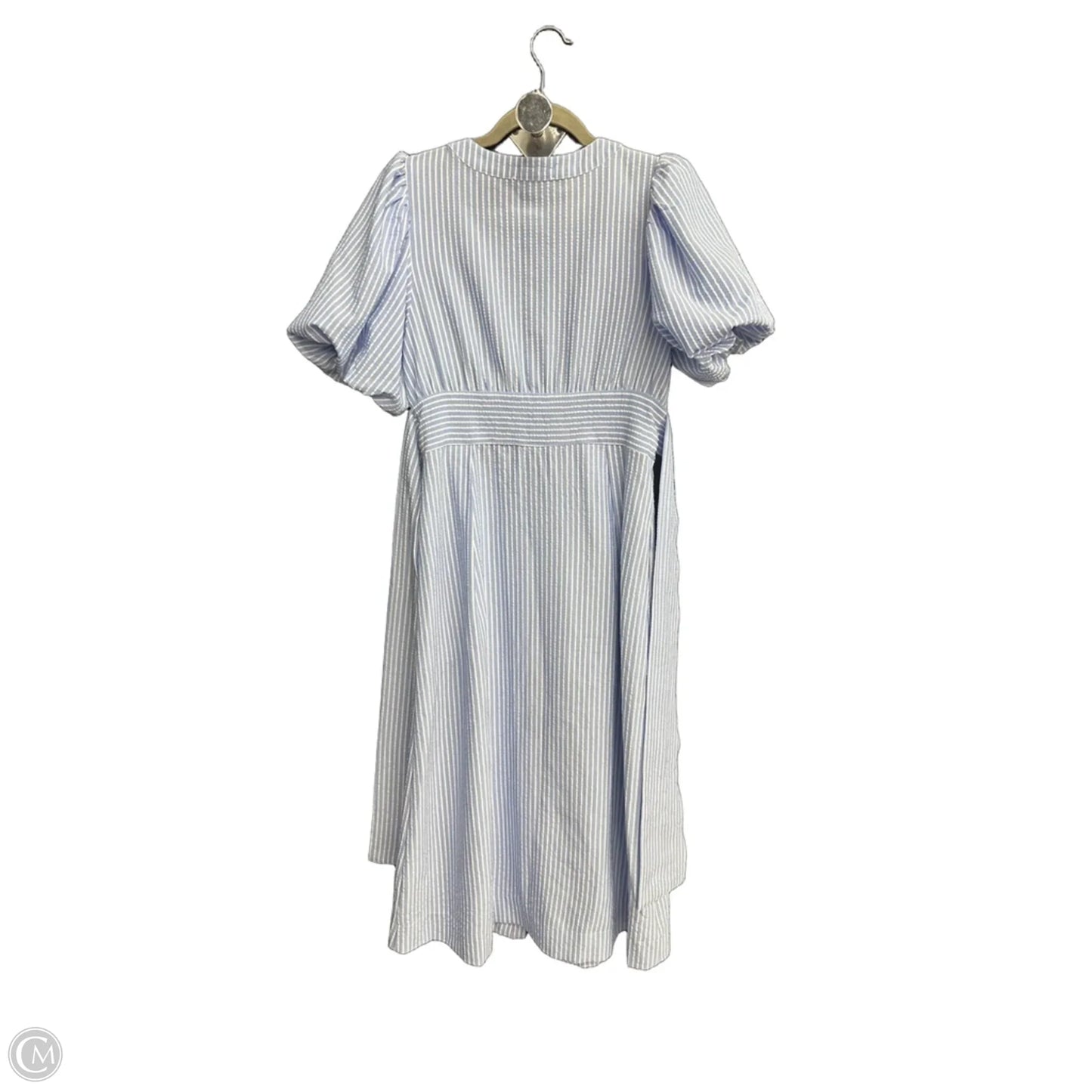 Dress Casual Maxi By Ces Femme In Blue & White, Size: S
