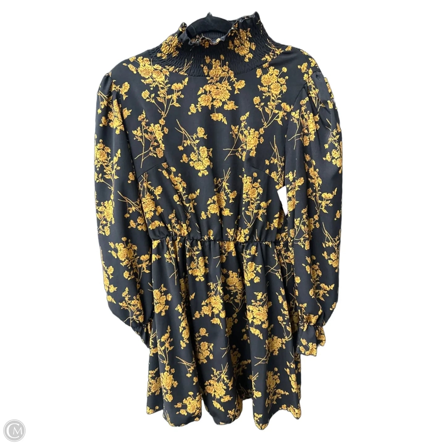 Dress Casual Short By H&m In Black & Gold, Size: S
