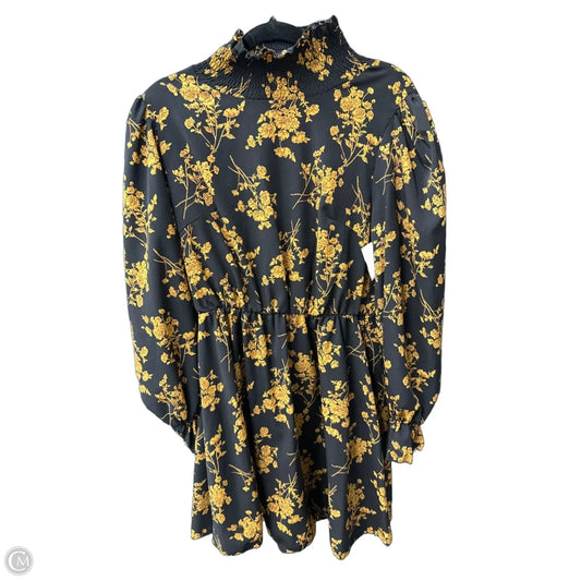 Dress Casual Short By H&m In Black & Gold, Size: S