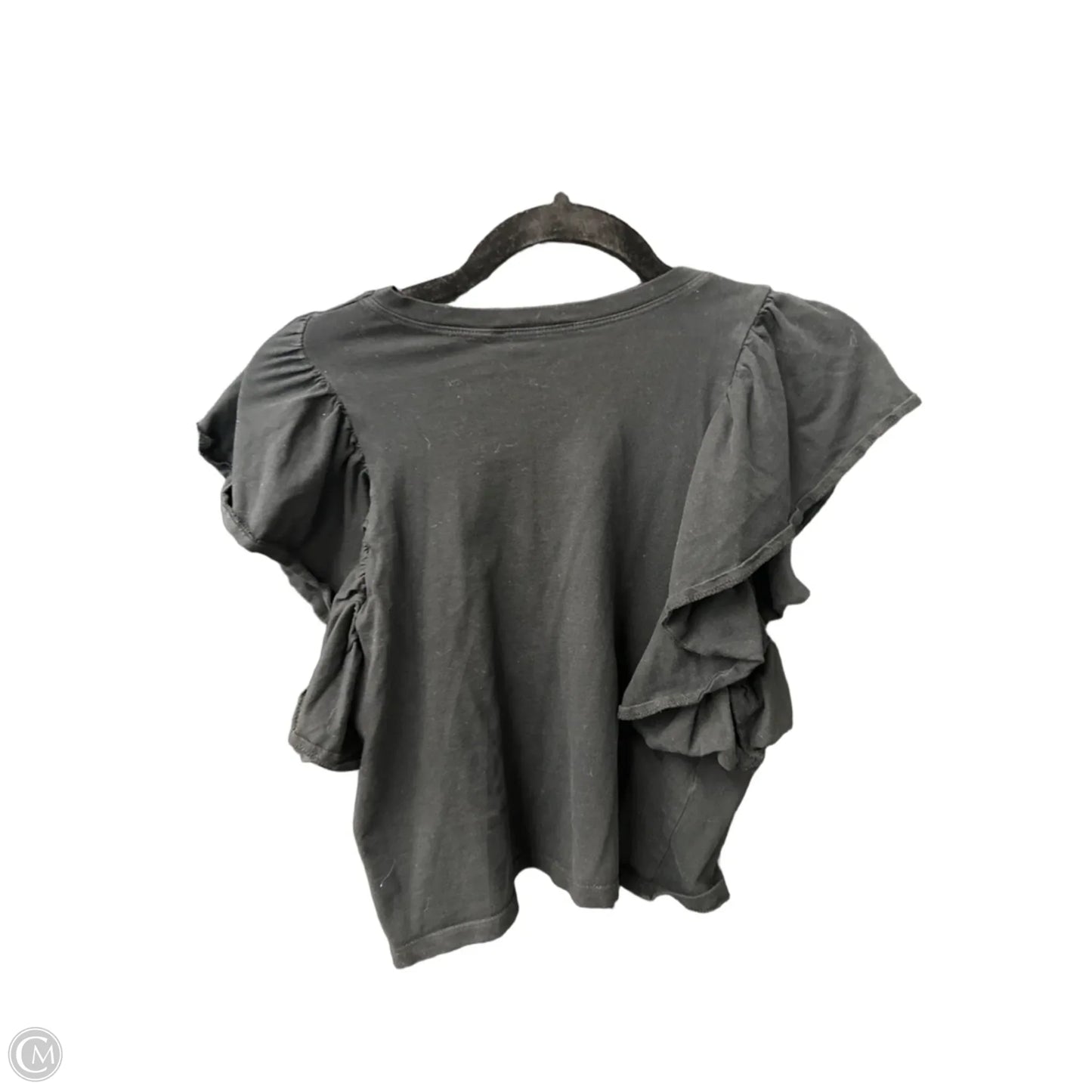 Top Short Sleeve By Zara In Black, Size: S