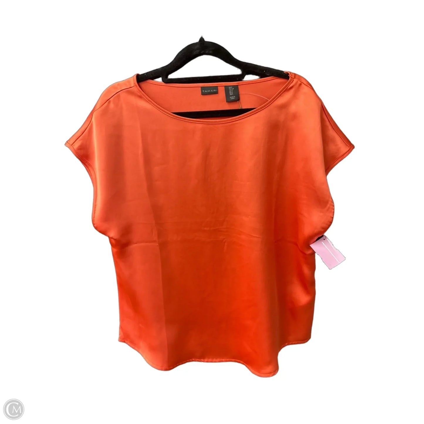 Top Sleeveless By Tahari In Orange, Size: S