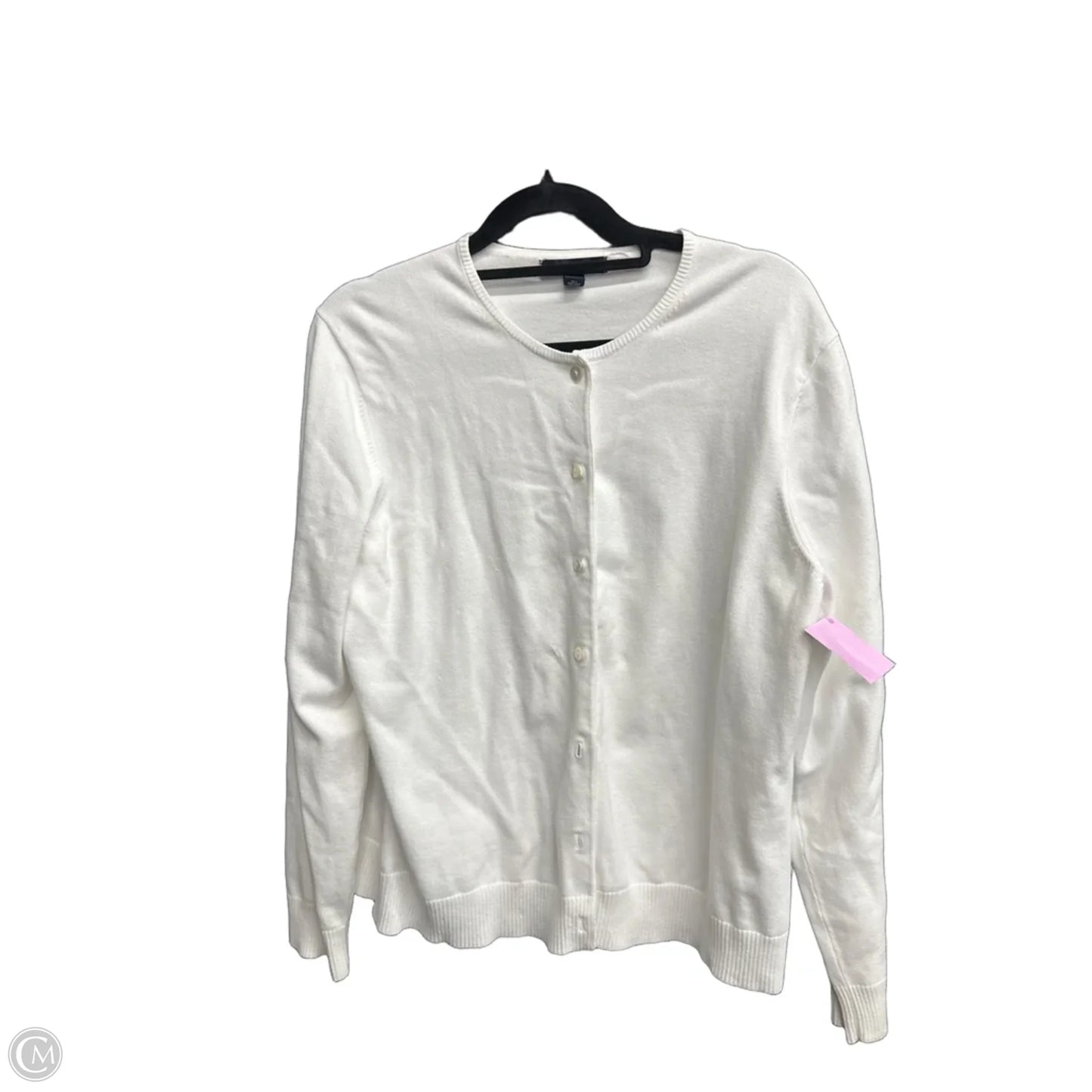 Cardigan By Lands End In White, Size: M