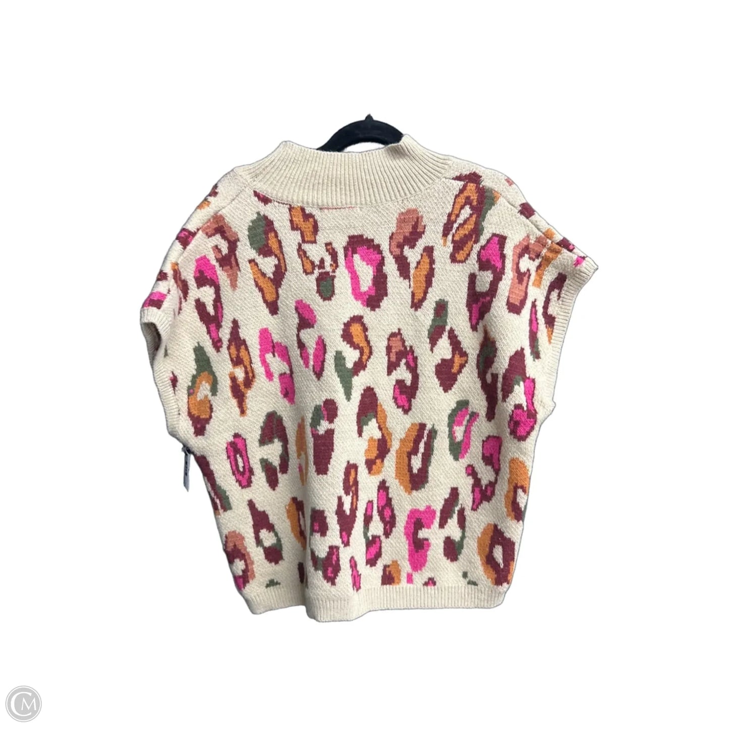 Sweater Short Sleeve By Entro In Leopard Print, Size: L