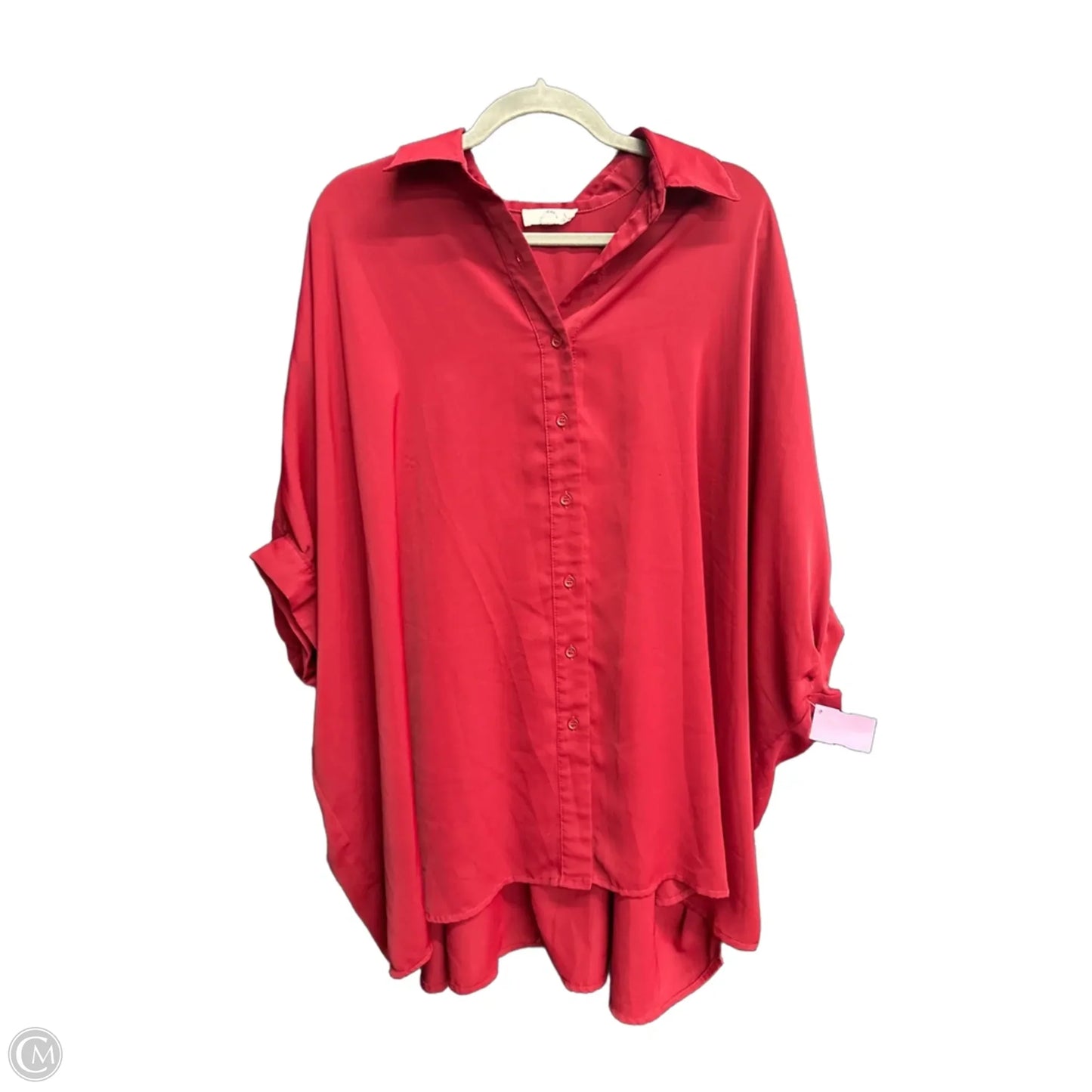 Tunic 3/4 Sleeve By Entro In Red, Size: M