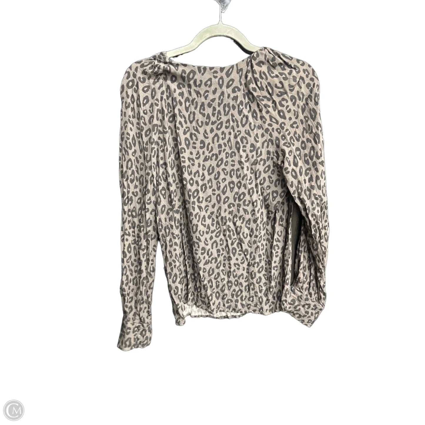 Top Long Sleeve By Clothes Mentor In Leopard Print, Size: L