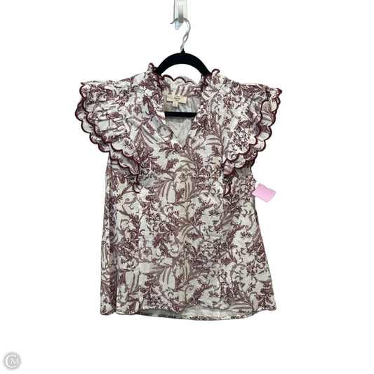 Top Sleeveless By Entro In Maroon, Size: S