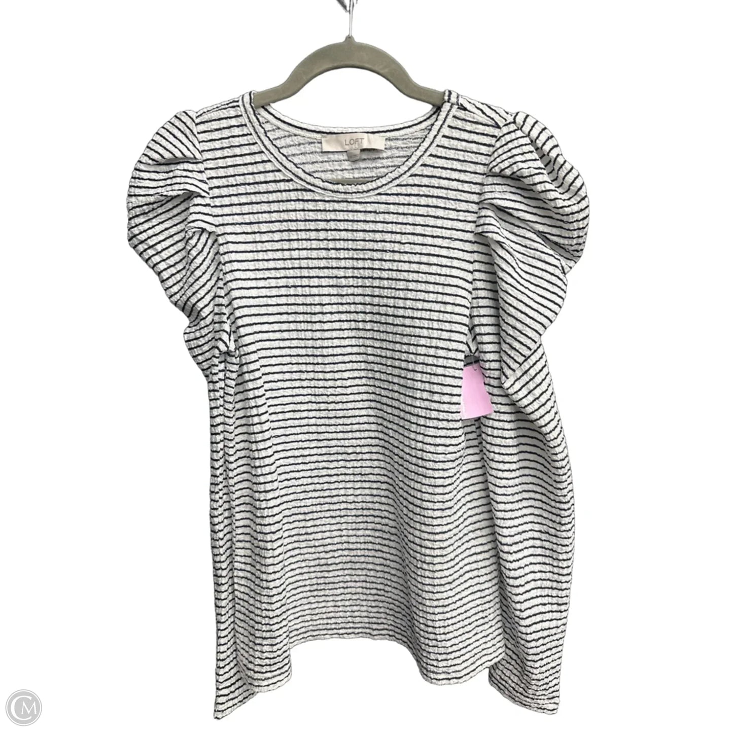 Top Long Sleeve By Loft In Striped Pattern, Size: Xs